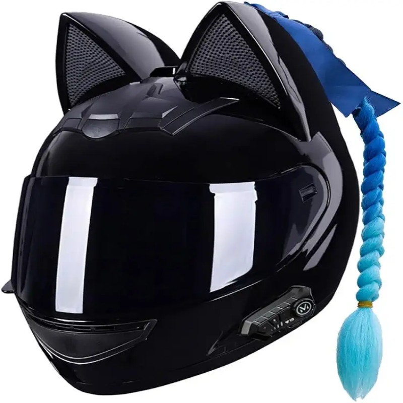 Bike helmet with cat ears