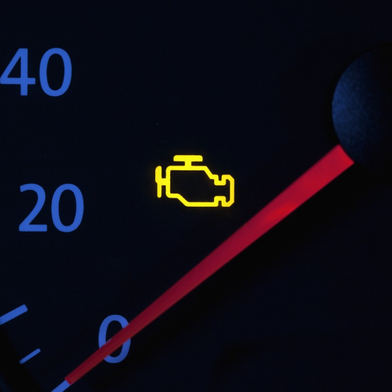 what a solid check engine light means