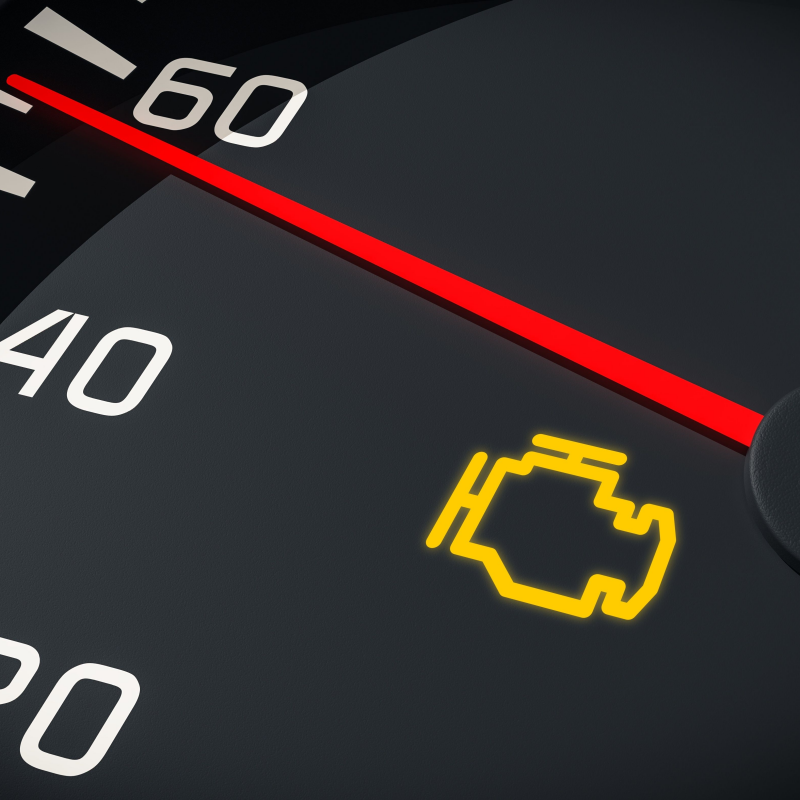 what a solid check engine light means